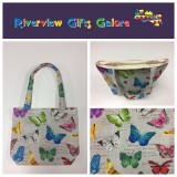 Medium Tote Bag - Multi-Coloured Butterflies